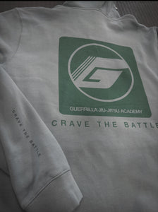 2025 Guerrilla Jiu-Jitsu Team Hoodie - Smoke/Cutty Green