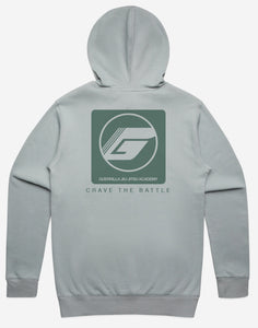 2025 Guerrilla Jiu-Jitsu Team Hoodie - Smoke/Cutty Green