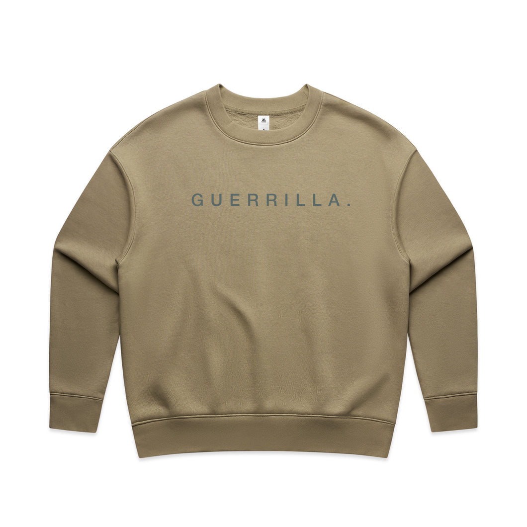 2025 Mens Guerrilla Jiu-Jitsu Team Crew - Sand/Charcoal