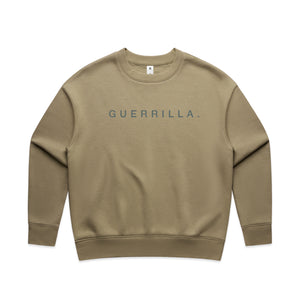 2025 Women's Guerrilla Team Crew Sweatshirt - Sand/Charcoal